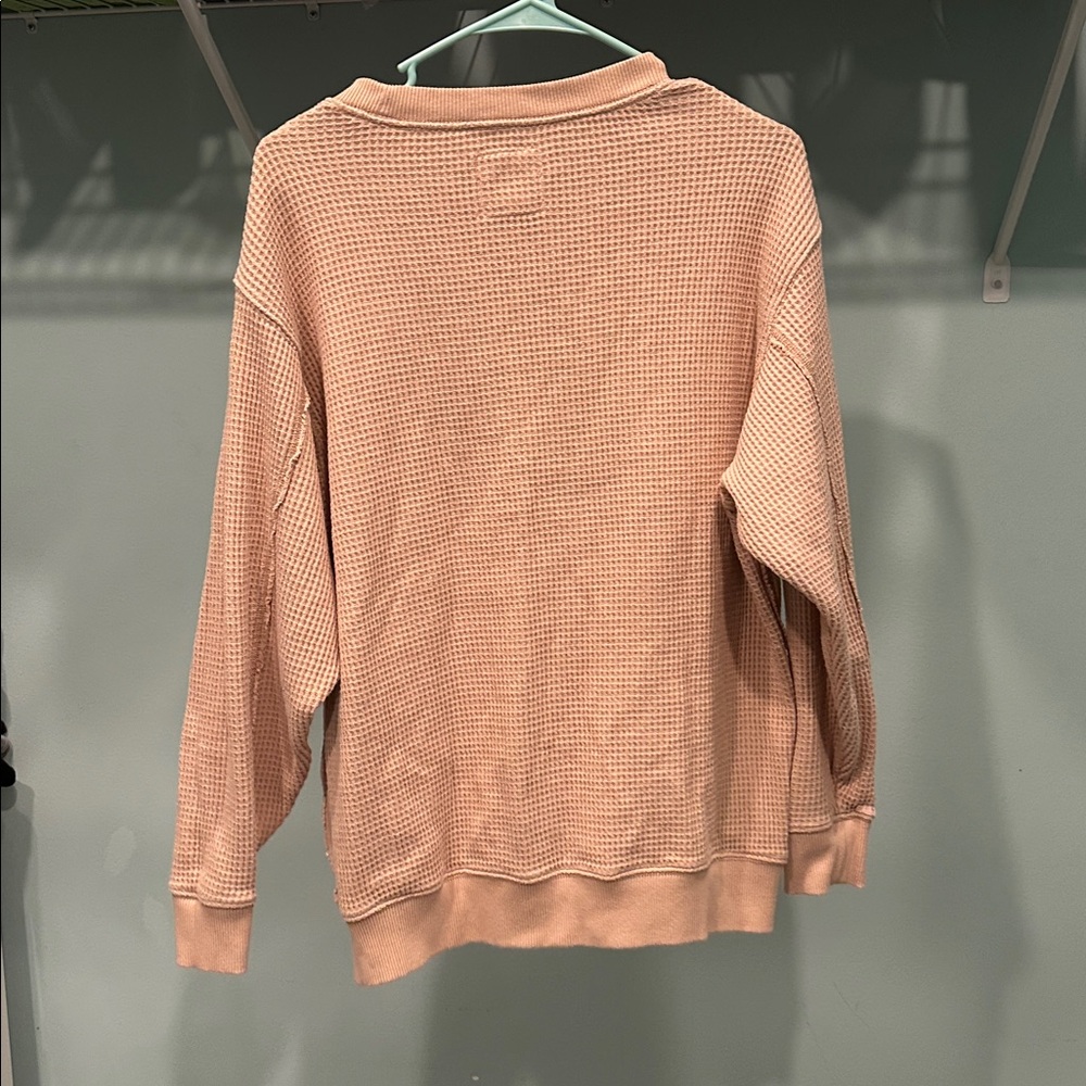 Aerie Chicago Light Tan waffle Sweater - Picture 5 of 5